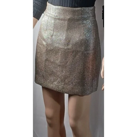 H&M Skirts Hm Gold Sequin Mini Skirt Poshmark